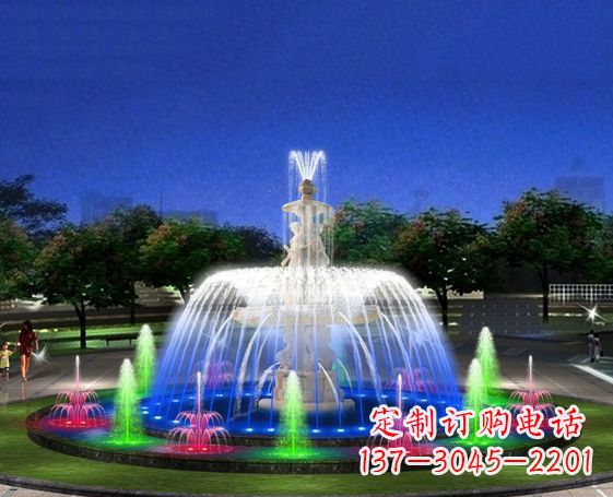 南阳广场景观大型喷泉石雕 (2)