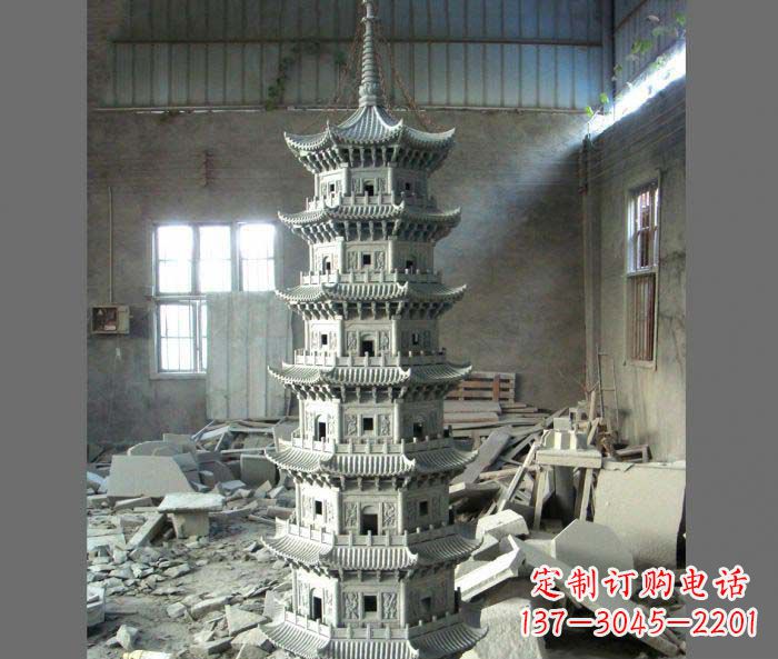 南阳广场景观多层宝塔石雕