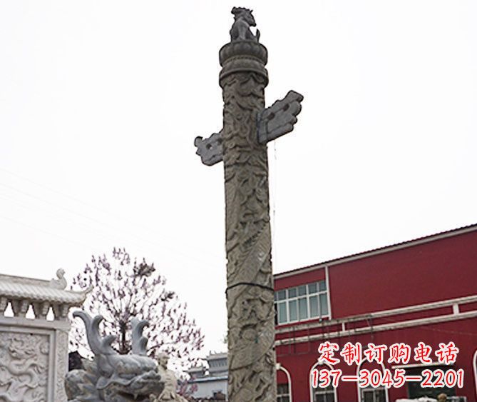 南阳广场景观盘龙柱石雕 (6)
