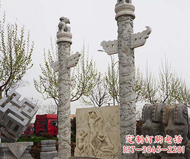 南阳盘龙柱石雕华丽装点美丽家园