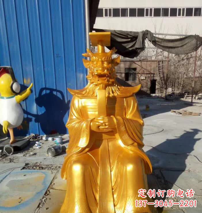 南阳中领雕塑:精美龙王铜雕