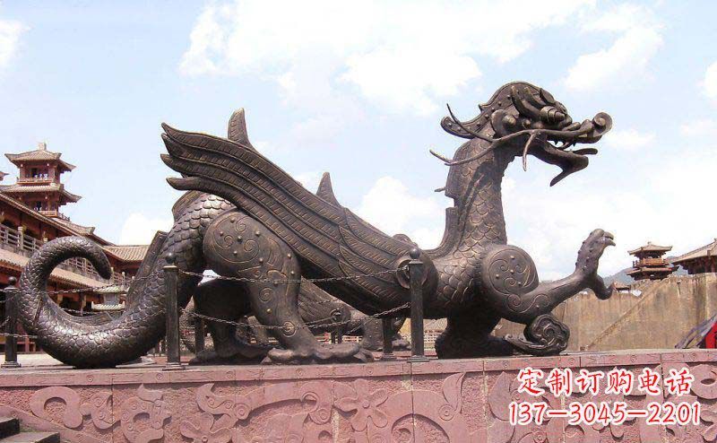 南阳舞动古典风采的貔貅铜雕
