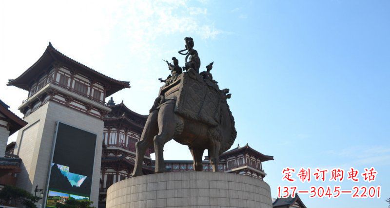 南阳古典经典，丝绸柔情骆驼雕塑