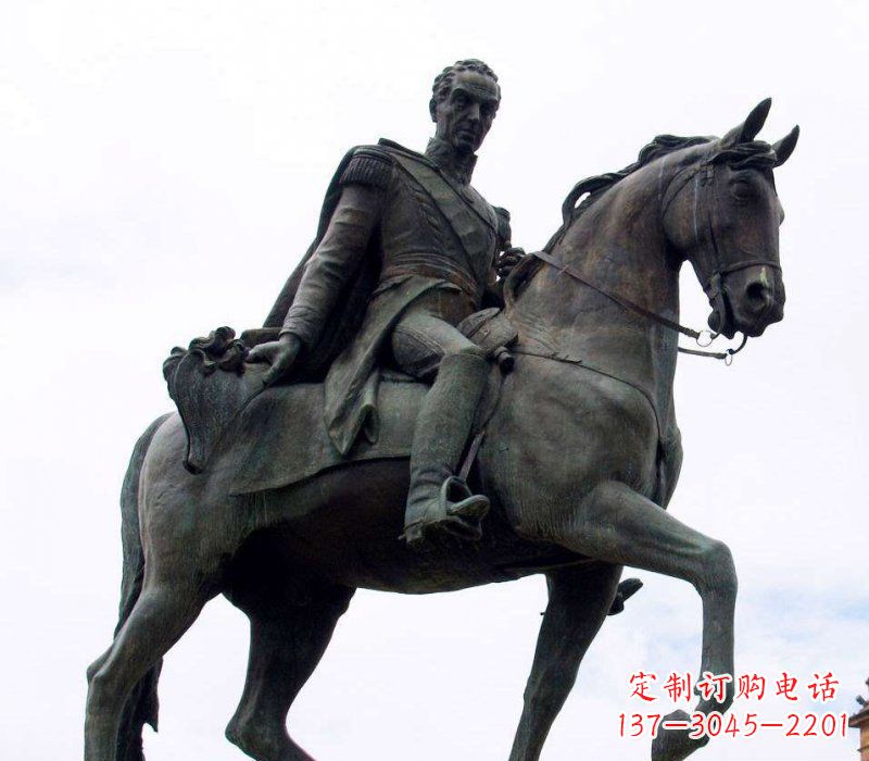 南阳中领雕塑:西方风格骑马铜雕
