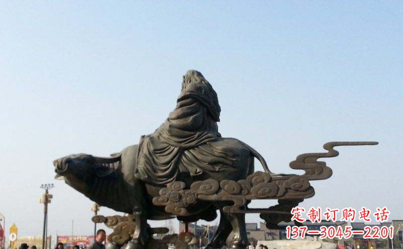 南阳精美雕塑-老子景观铜雕