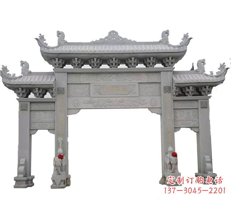 南阳广场牌坊石艺雕塑,增添非凡的景观魅力