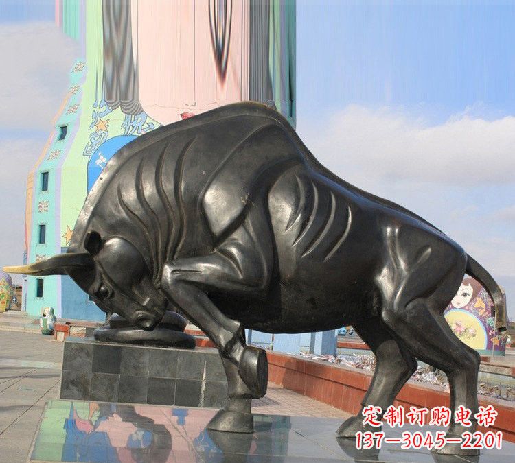 南阳十二生肖牛铜雕,传承千年传统