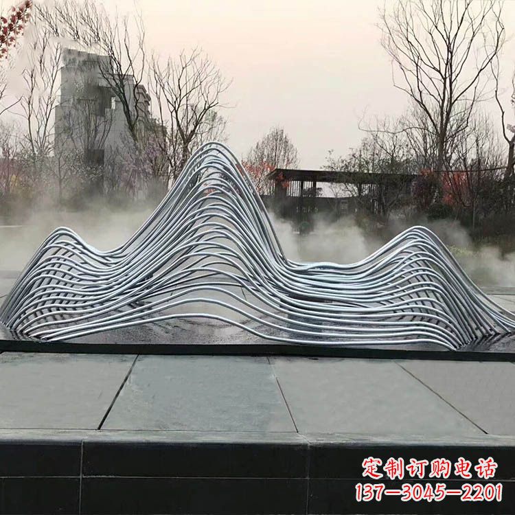 南阳专业定制不锈钢假山雕塑