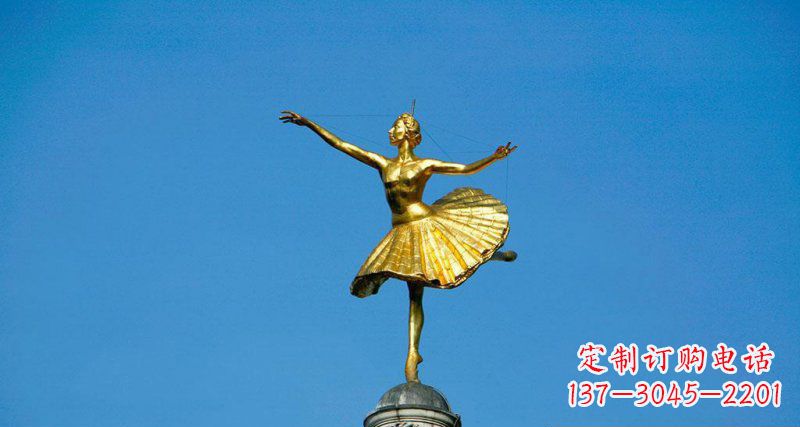 南阳精美手工跳芭蕾舞的西方女人铜雕