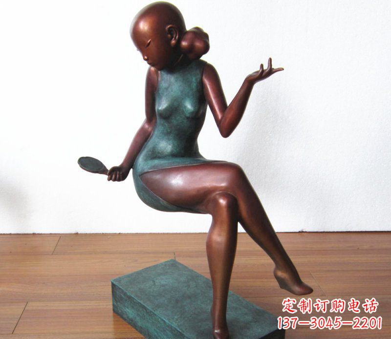 南阳高雅美女铜雕,展现优雅唯美