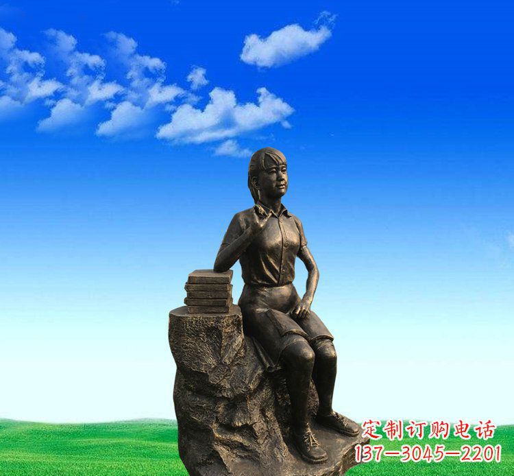 南阳展现美丽的美女雕塑