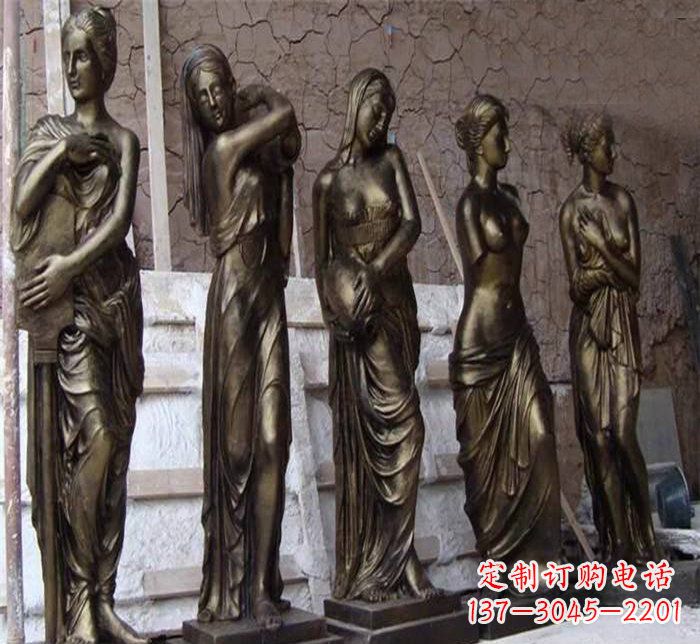 南阳浪漫美女装饰铜雕四方