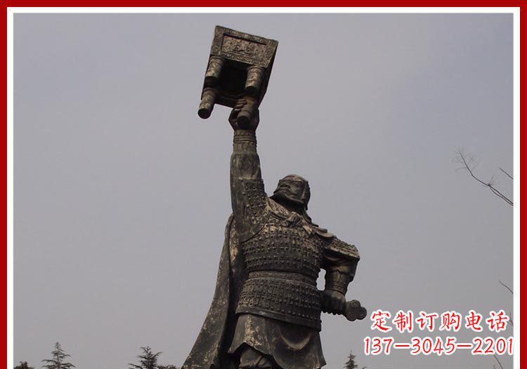 南阳铜雕威武将军雕塑,雕刻极致端庄风采