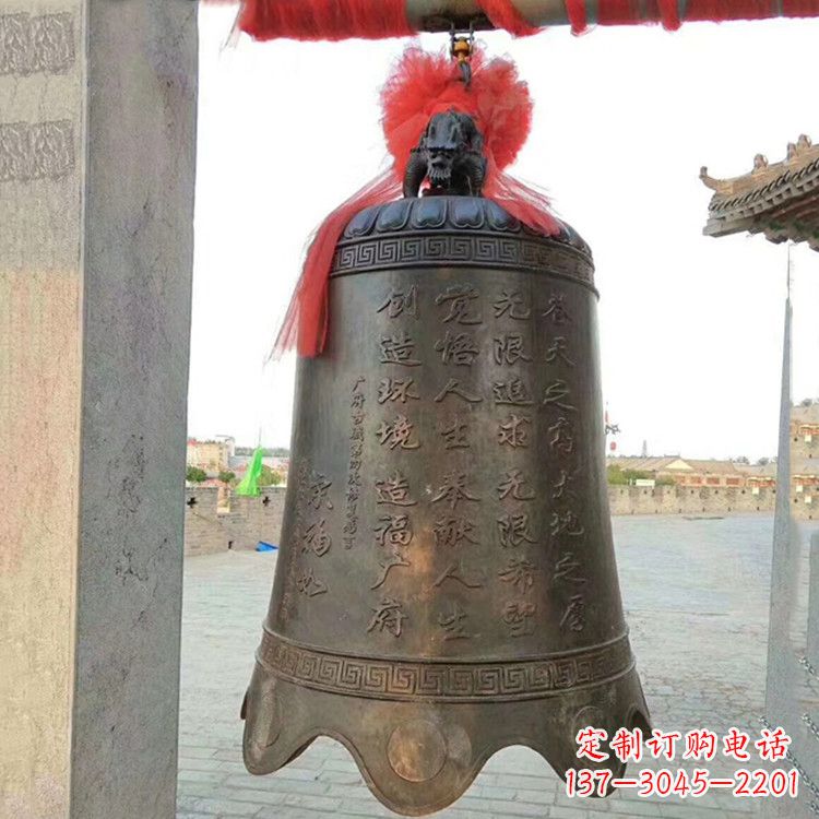 南阳传承经典律动热情——亿领中国领先的广场铜钟雕塑