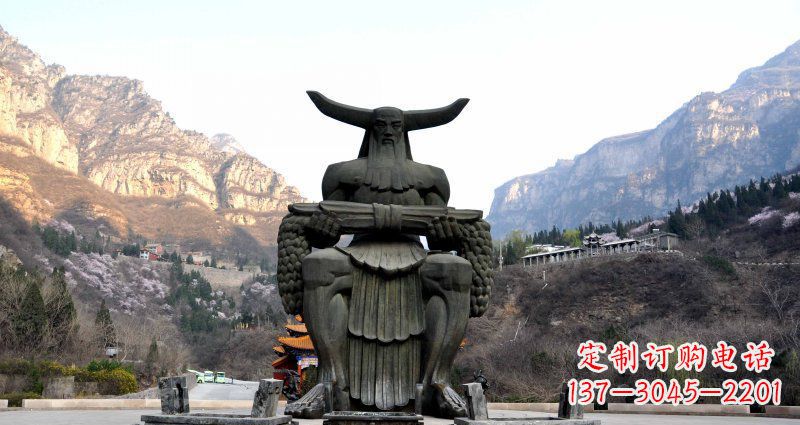 南阳广场炎帝景观铜雕
