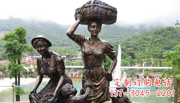 南阳中领雕塑丰收葡萄铜雕