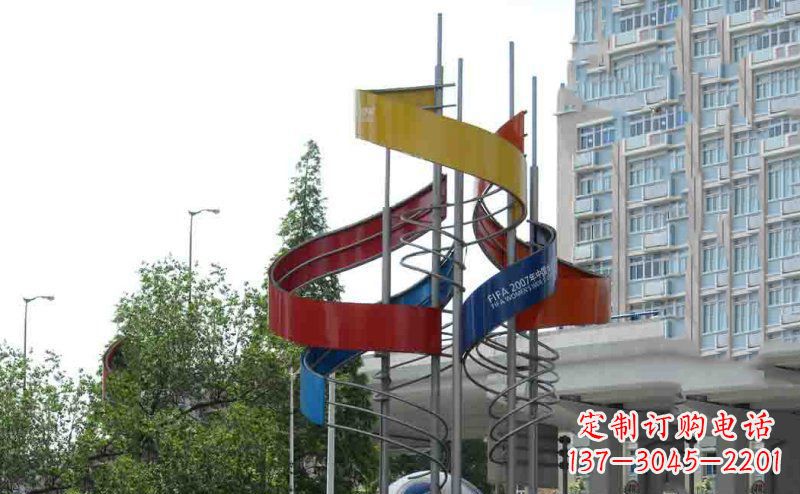 南阳中领雕塑:不锈钢足球雕塑