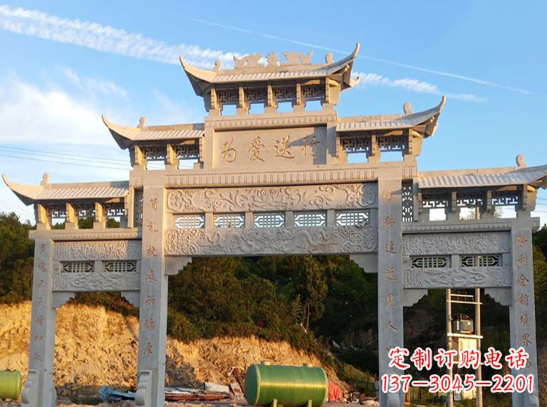 南阳海北石雕牌坊——高品质定制雕塑