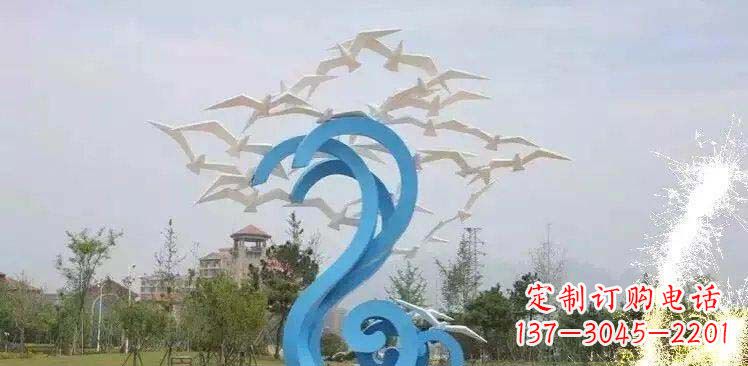 南阳精美海鸥雕塑,传递美好海洋情怀