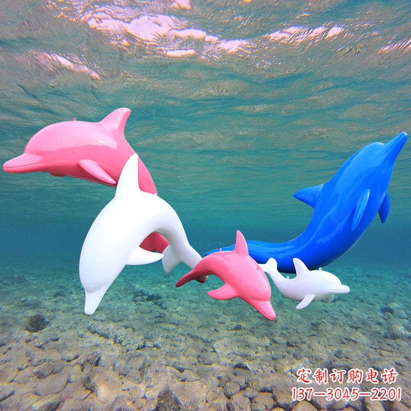 南阳海豚玻璃钢彩绘雕塑–彰显唯美与深情