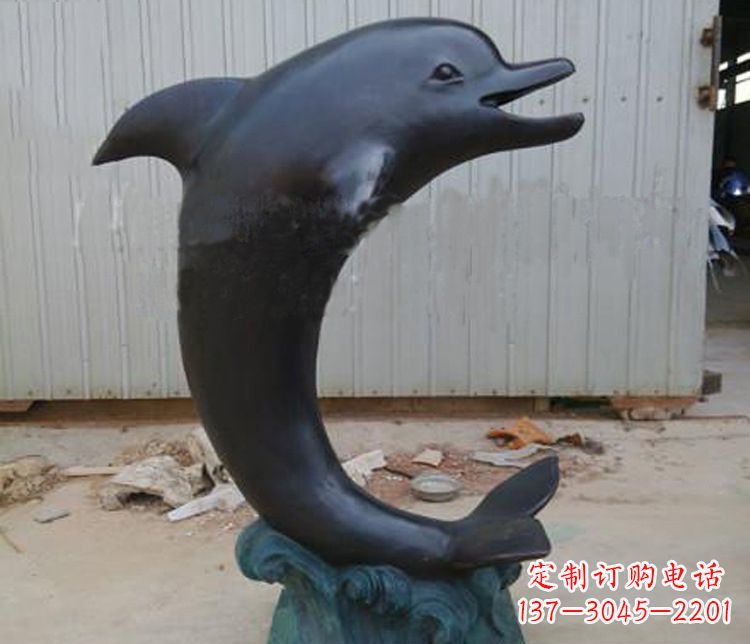 南阳海豚海洋动物喷泉铜雕塑