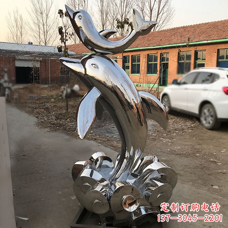南阳海豚不锈钢雕塑,带来动人惊喜