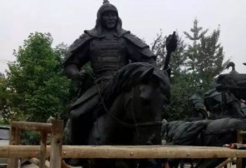 南阳浪漫古将骑马铜雕，让您感受古代将军的风采！