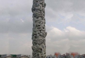 南阳精美仿古盘龙柱石雕