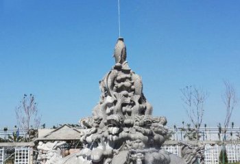 南阳令人称羡的广场龙龟喷泉石雕