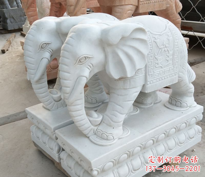 南阳精美大象招财雕塑独特鼻卷魅力无限