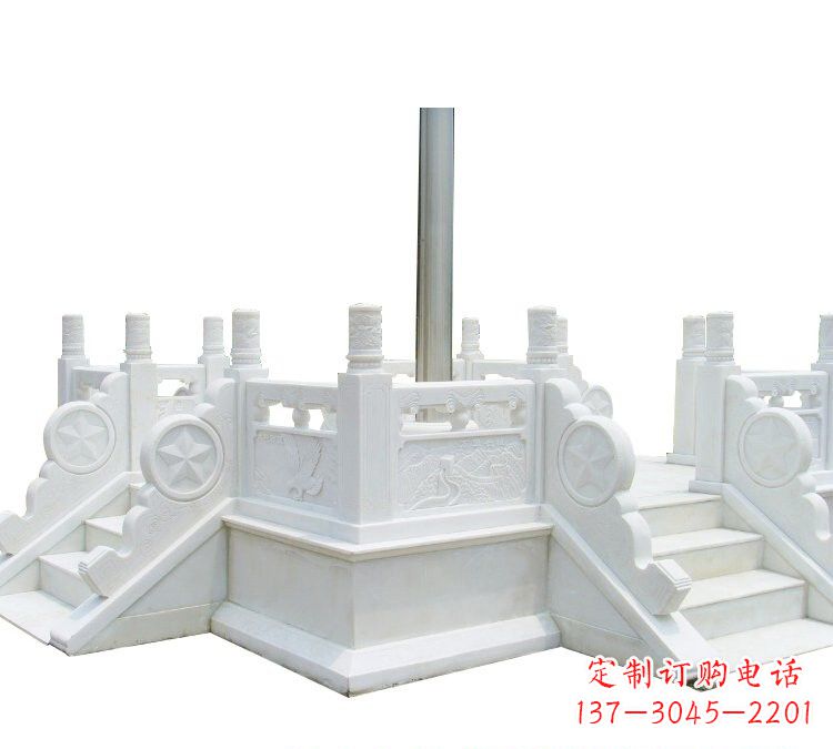 南阳汉白玉部队升旗台雕塑