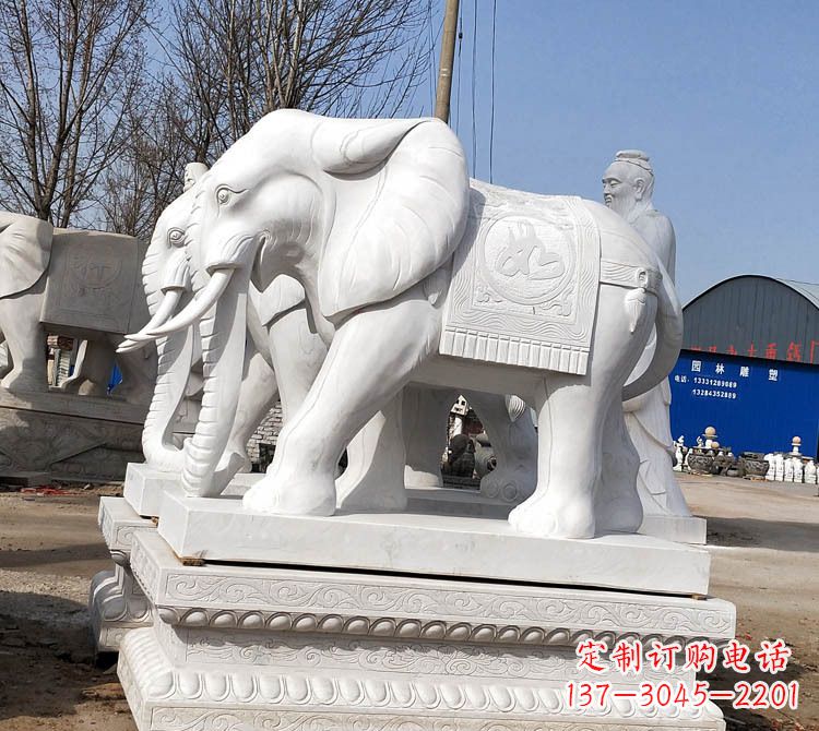 南阳汉白玉大象石雕塑