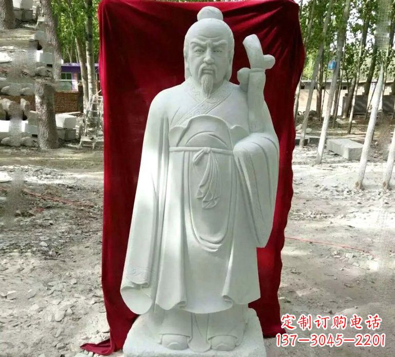 南阳汉白玉古代名医华佗雕塑