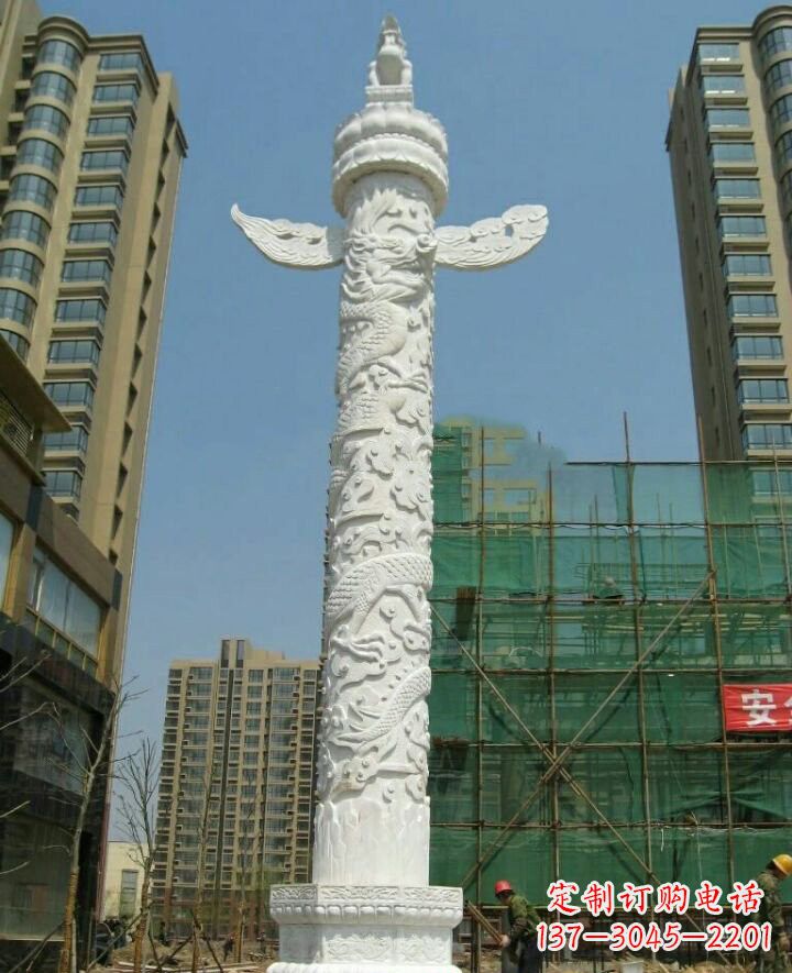 南阳汉白玉华表雕塑,精致美观、质量一流