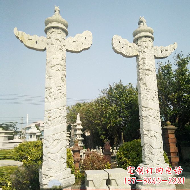 南阳华表石雕塑,定制专属礼物
