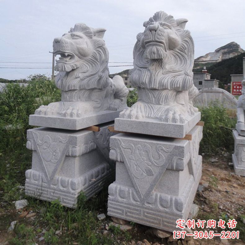 南阳汉白玉汇丰狮子石雕
