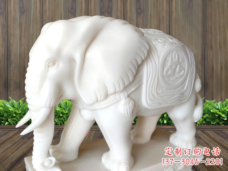 南阳汉白玉吉祥如意镇宅大象石雕