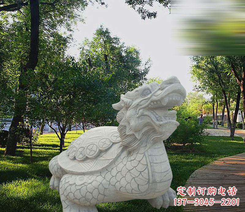 南阳汉白玉龙龟石雕