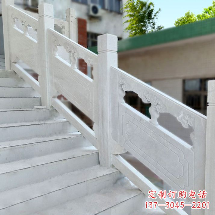 南阳汉白玉楼梯石雕栏杆