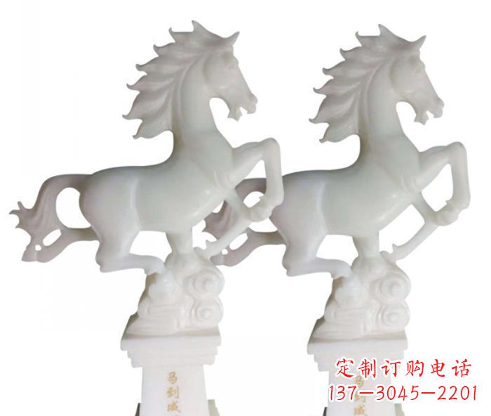 南阳汉白玉马雕塑,以自然质朴大气