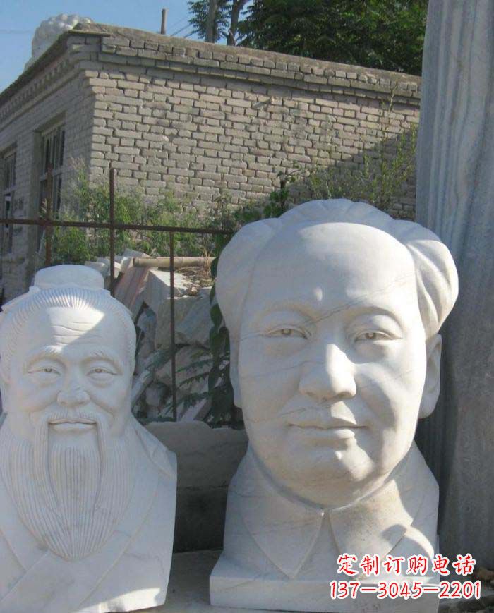 南阳汉白玉毛主席头像近代伟人石雕