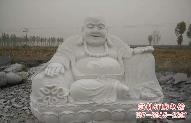 南阳质感非凡的汉白玉弥勒佛雕塑