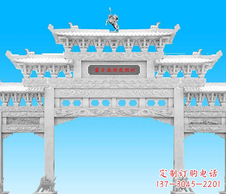 南阳汉白玉牌楼雕塑,传承经典之美
