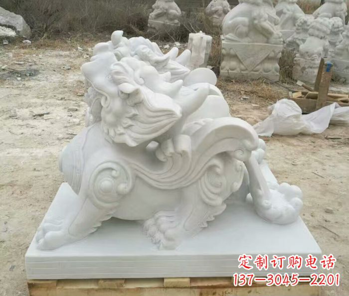 南阳精美貔貅门口招财石雕