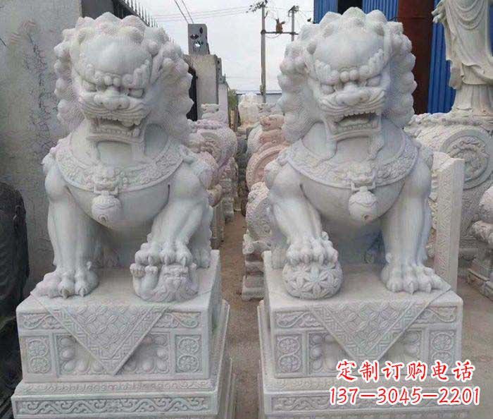 南阳中领雕塑狮子石雕助您招财无忧
