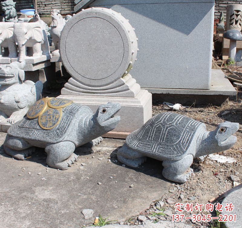 南阳质朴弥足细节的乌龟雕塑