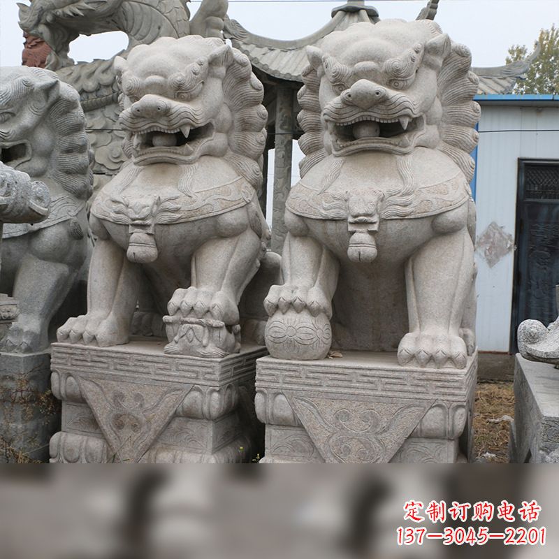 南阳精美雕刻,汉白玉天安门石狮子