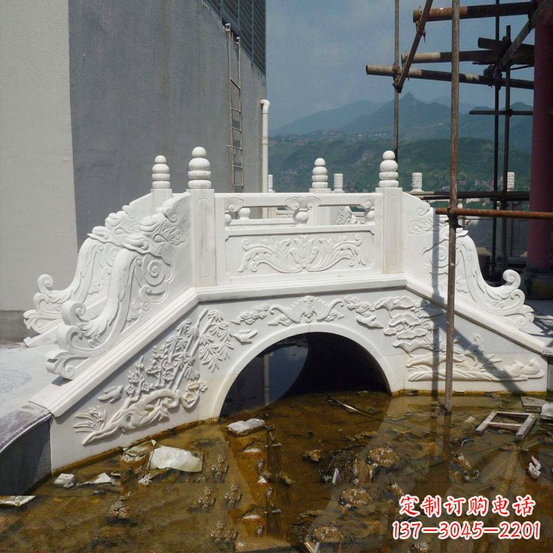南阳汉白玉庭院装饰石桥雕塑