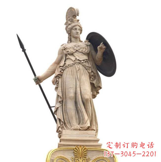 南阳艺术定制——汉白玉希腊女神雅典娜雕塑