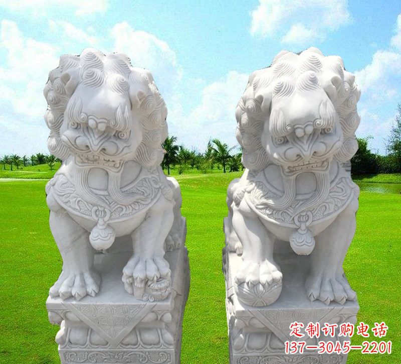 南阳汉白玉狮子雕塑,带您走进文化的世界